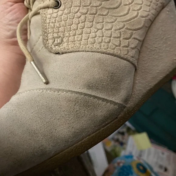 TOMS Beige Suede Ankle Boots - Picture 6 of 7